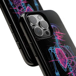 Neon Anatomical Skeleton Phone Case | Internal Displacement Art