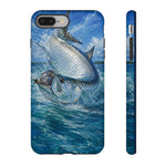 Tarpon Jump Phone Case, Fly Fishing Flats Tough Cover for Anglers