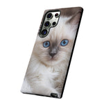 Ragdoll Kitten Phone Case, Blue Eyes Macro Portrait Cover, Gift