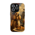 Poodle in Beret Phone Case | Vintage Paris Café Illustration