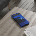 Blue Mustang Art Phone Case, GT500 American Muscle Car Tough Cover for Men