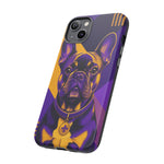 French Bulldog Pop-Art Portrait Tough Phone Case - Purple Gold