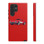 Red Classic Corvette C1 Illustration phone case | Retro Car Tough Case