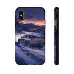R34 GTR Skyline Snow Country Drift JDM Tough Phone Case