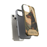 Doberman Art Deco 'La Dolce Vita' Phone Case | Vintage Dog Design