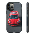 Red C8 Z06 Track Wing Tough Phone Case Cover Gift Art