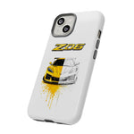 Z06 Corvette Phone Case, Yellow Sketch Reveal Chrome Cover