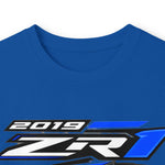 Blue 2019 ZR1 Sports Car illustration Long Sleeve Tee | Racing Graphic