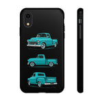 Turquoise 1955 Stepside Pickup Truck Tough Phone Case - 3 View