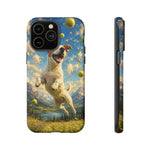 Happy Jack Russell Jumping with Tennis Balls Phone Case | Dog Lover