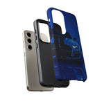 Blue Mustang Art Phone Case, GT500 American Muscle Car Tough Cover for Men