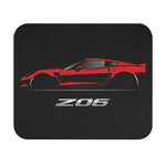 Red Sports Car C7 Z06 Mouse Pad | Racing Car Desk Mat