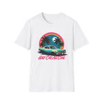 Retro El Camino T-Shirt – Half Car All Cool Vintage Sunset Palm Lowrider Graphic Tee, Classic Muscle Car Shirt