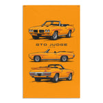 1970 GTO Judge Convertible Orange Banner 34x56 Garage Man Cave Wall Decor