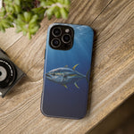 Yellowfin Tuna Phone Case, Deep Blue Water Tough Cover, Gift