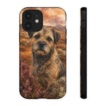 Border Terrier Earthy Watercolor Art Tough Phone Case