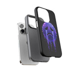 Glitch Sad Face Phone Case, Anime Melt Static Tough Cover