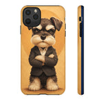Schnauzer Mustache Boss Phone Case Funny Dog Lover Gift