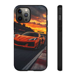 Orange C8 Z06 Flat Plane V8 Speed Art Tough Phone Case