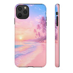 Pastel Beach Sunset Haze Vaporwave Art Tough Phone Case