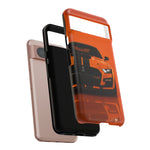 Orange Mustang Art Phone Case, GT500 American Muscle Car Tough Cover for Male