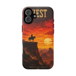 Western Sunset Cowboy Phone Case | Rugged Protective Cover