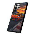 Orange C8 Z06 Flat Plane V8 Speed Art Tough Phone Case