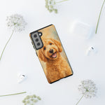Goldendoodle Fluffy Curls Portrait Art Tough Phone Case