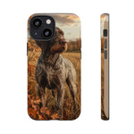 German Wirehaired Pointer Autumn Art Tough Phone Case
