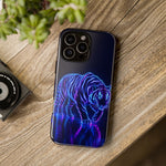 Neon Blue Tiger phone case | tough protective cover