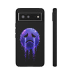Glitch Sad Face Phone Case, Anime Melt Static Tough Cover