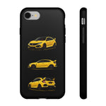 Yellow Type R Sports Car Phone Case Tough JDM Hot Hatch Multi View Print
