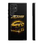 Z06 Corvette Phone Case, Yellow Neon Chrome Studio Cover