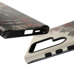 Autumn Temple Steps phone case | Japanese watercolor landscape cover