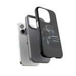 Black 1957 Chevy Bel Air Chrome Front Tough Phone Case for Classic Car Fans