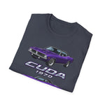 1970 Cuda purple car T-Shirt | Classic Muscle Car Tee