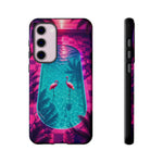 Neon Flamingo Pool Vaporwave Art Tough Phone Case