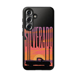 Silverado sunset truck Phone Case | Retro pickup silhouette