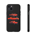 1969 Camaro SS Orange Triple View Muscle Car Tough Phone Case