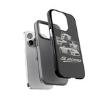 White S2000 Roadster Collage JDM Tough Phone Case Cover Gift