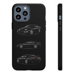 Black 300ZX Sports Car Tough Phone Case - Multi View