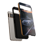 Skyline GT-R R34 White Nurburgring Speed Art Tough Phone Case