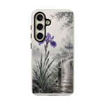 Purple Iris Rain Lakeside Phone Case Zen Art Tough Case