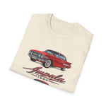 Red Vintage 1960 Chevy Impala Trio T-Shirt | Classic Car Illustration