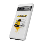 Z06 Corvette Phone Case, Yellow Sketch Reveal Chrome Cover