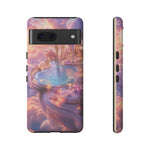 Floating Pool Deck Phone Case, Pastel Cloud 3D Render Cover