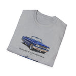 Blue 1963 Galaxie Convertible Illustration T-Shirt | Classic Car Art Tee