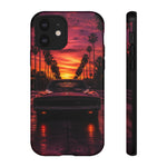 1969 Charger Sunset Tough Phone Case - Palm Silhouette Poster