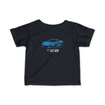 2021 C8 Stingray Rapid Blue Mid Engine Chevy Supercar Baby Tee Shirt