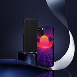 Classic Grid Sunset Vaporwave Art Tough Phone Case